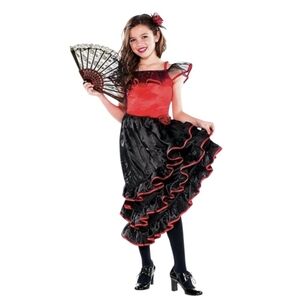 Amscan Red and Black Girls Spanish Dance Costume